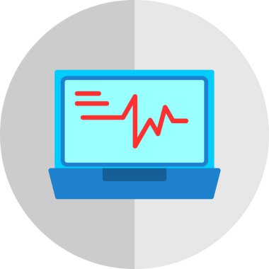 Vector Illustration ECG Kalp atışı Ekranı. Sağlık Geçmişi