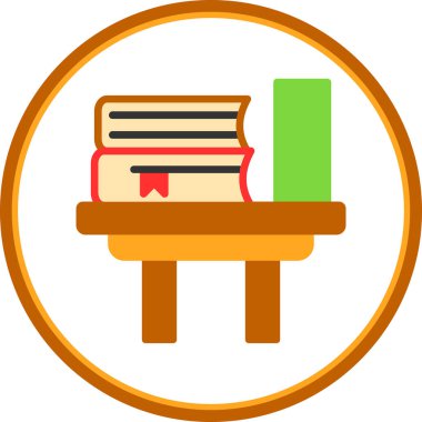 Kitap simgesi, vektör illüstrasyonu basit tasarım