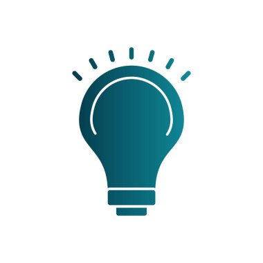 Ampul simgesi web basit illüstrasyon