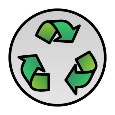 Geri dönüşüm. Web simgesi basit illüstrasyon 