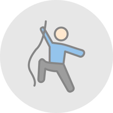 Erkek tırmanıcı simgesi vektör illüstrasyonu