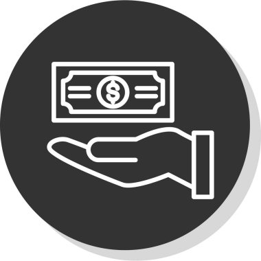 Bağış simgesi, vektör illüstrasyonu, yardım konsepti 