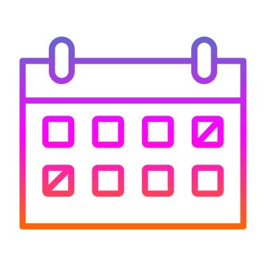 basit takvim simgesini, vektör çizim