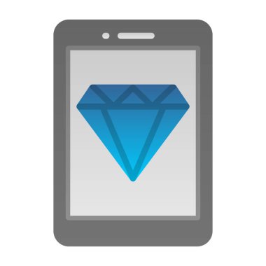 Akıllı telefon simgesinin vektör illüstrasyonu 