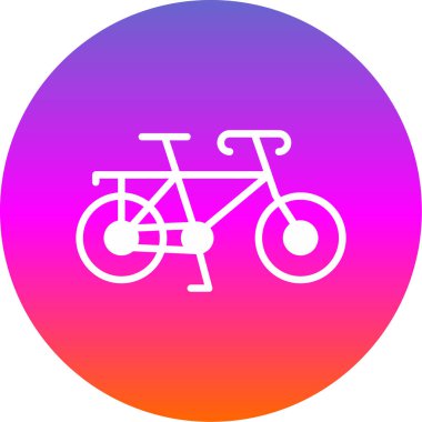 Grafik düz bisiklet simgesi, vektör illüstrasyonu