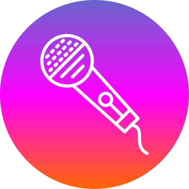 mikrofon simgesi vektör illüstrasyonu