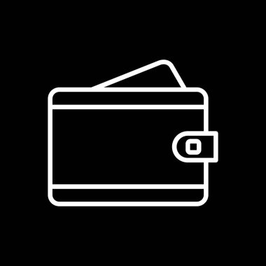 Cüzdan simgesi, vektör illüstrasyonu  