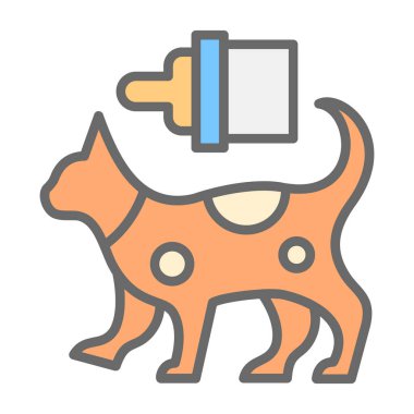 Köpek. Web simgesi basit illüstrasyon