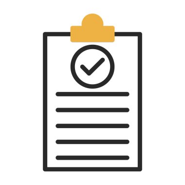 Kontrol listesi simgesi vektör illüstrasyonu