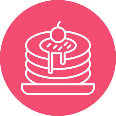 Kek. Web simgesi basit illüstrasyon