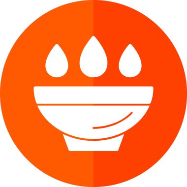 Kase yemek ikonu düz stil