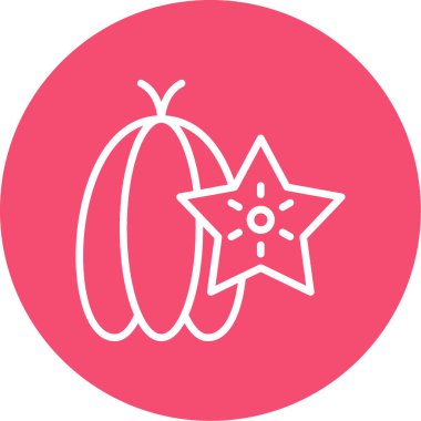 starfruit ikon vektör illüstrasyonu
