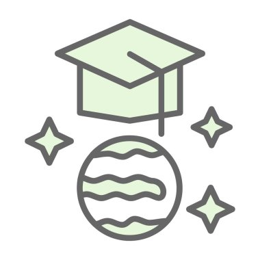 mezuniyet kapsülü vektör illüstrasyonu