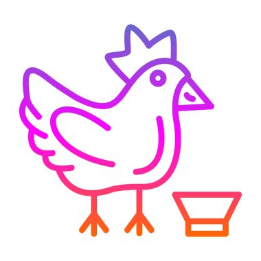 tavuk simgesi vektör illüstrasyonu