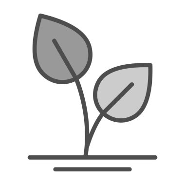 Bitki. Web simgesi basit illüstrasyon