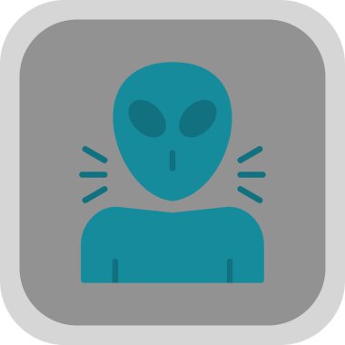 Uzaylı. Web simgesi basit illüstrasyon 