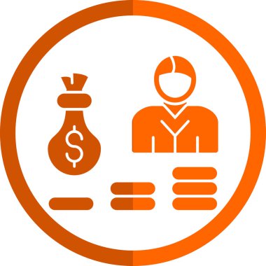 iş yönetimi düz yuvarlanmış vektör simgesi