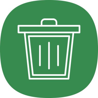 Çöp kutusu simgesi. vektör illüstrasyonu