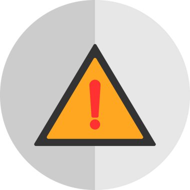 warning sign. web icon simple illustration