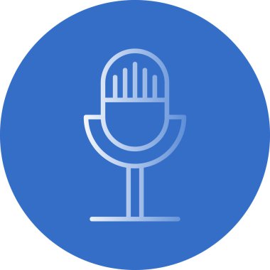 Mikrofon. Web simgesi basit illüstrasyon