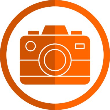 Fotoğraf makinası. Web simgesi basit illüstrasyon