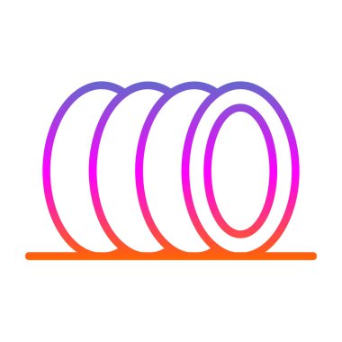 gökkuşağı renkli çizgi simgesi