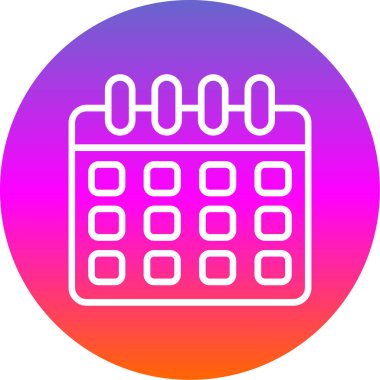 basit takvim simgesini, vektör çizim