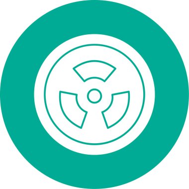 Radyasyon işareti dijital web simgesi basit illüstrasyon 