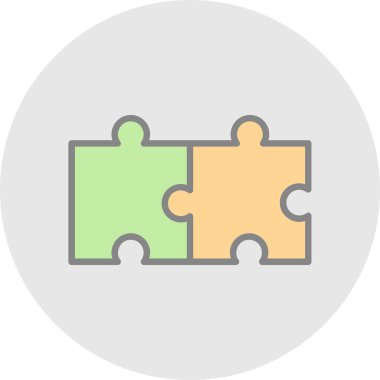 yapboz parçaları, ağ basit illüstrasyon