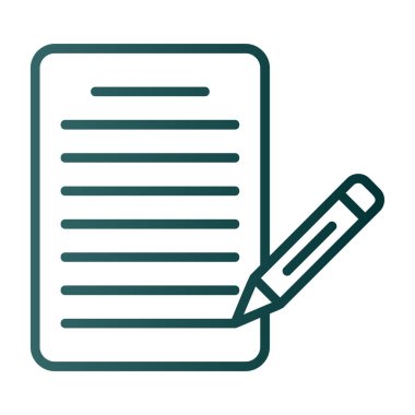 kalem simgesi olan kağıt, özet biçimi