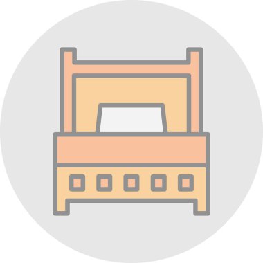 mobilya renkli vektör simgesi.