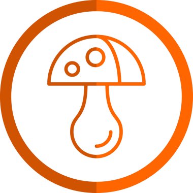 Mantar. Web simgesi basit illüstrasyon