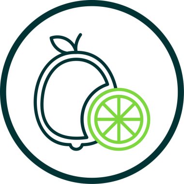 limon meyve vektörü basit simge