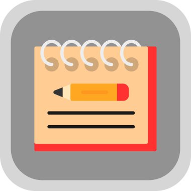 notepad simgesi, vektör illüstrasyonu basit tasarım