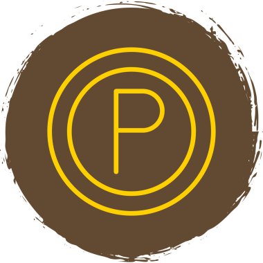 araba park simgesi vektör illüstrasyon                  