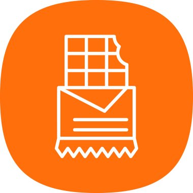 çikolata çubuğu simgesi, vektör illüstrasyonu basit tasarım