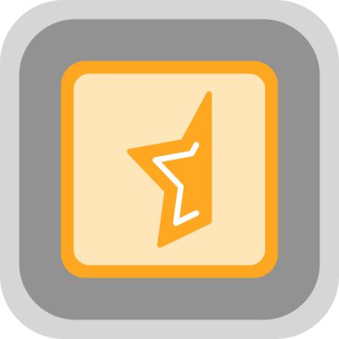 Yarım Yıldız web simgesi basit vektör illüstrasyonu 