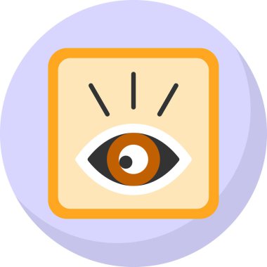 Basit düz göz vektör resimleme tasarımı