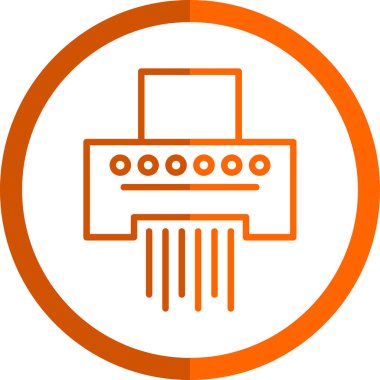 Kağıt Öğütücü düz simgesi, vektör illüstrasyonu 