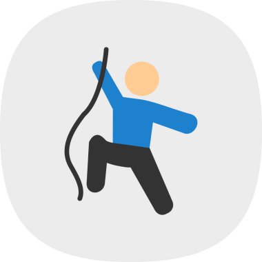 Erkek tırmanıcı simgesi vektör illüstrasyonu