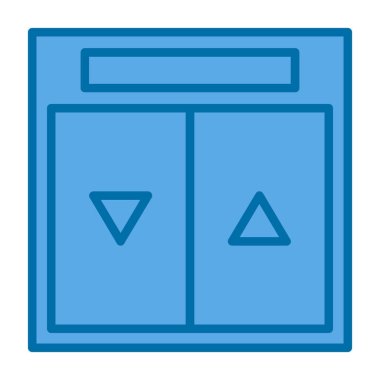 Asansör. Web simgesi basit illüstrasyon             