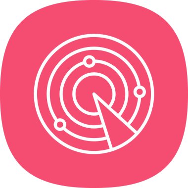 Radar modern simgesinin vektör illüstrasyonu              