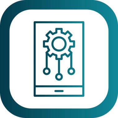 akıllı telefon simgesi, vektör illüstrasyonu basit tasarım