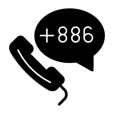 Tayvan telefon numarası Web simgesi çizimi