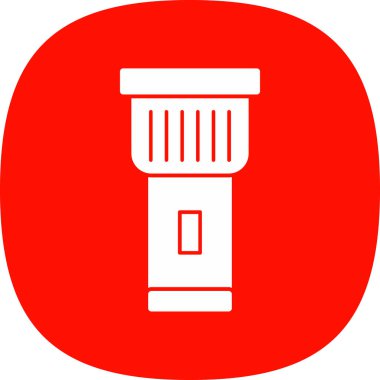 Kırmızı ve beyaz simgenin vektör illüstrasyonu