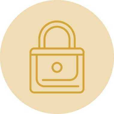 asma kilit simgesi, vektör çizimi  