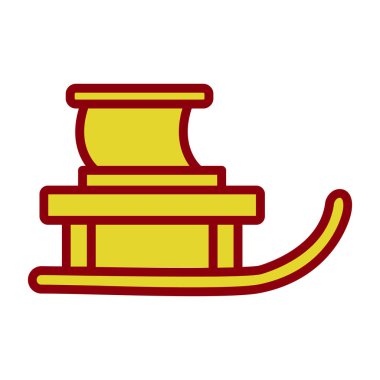 Hokey çubuğu simgesinin vektör çizimi