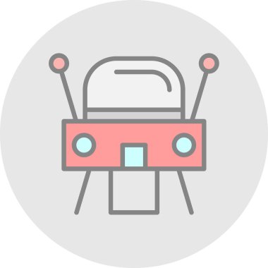 uzay gemisi kapsülü ikon vektör çizimi