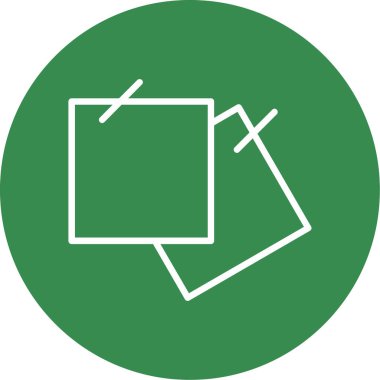 Yapışkan notlar web simgesi basit illüstrasyon 
