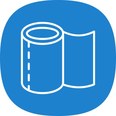 Düz tuvalet kağıdı. Basit resimleme